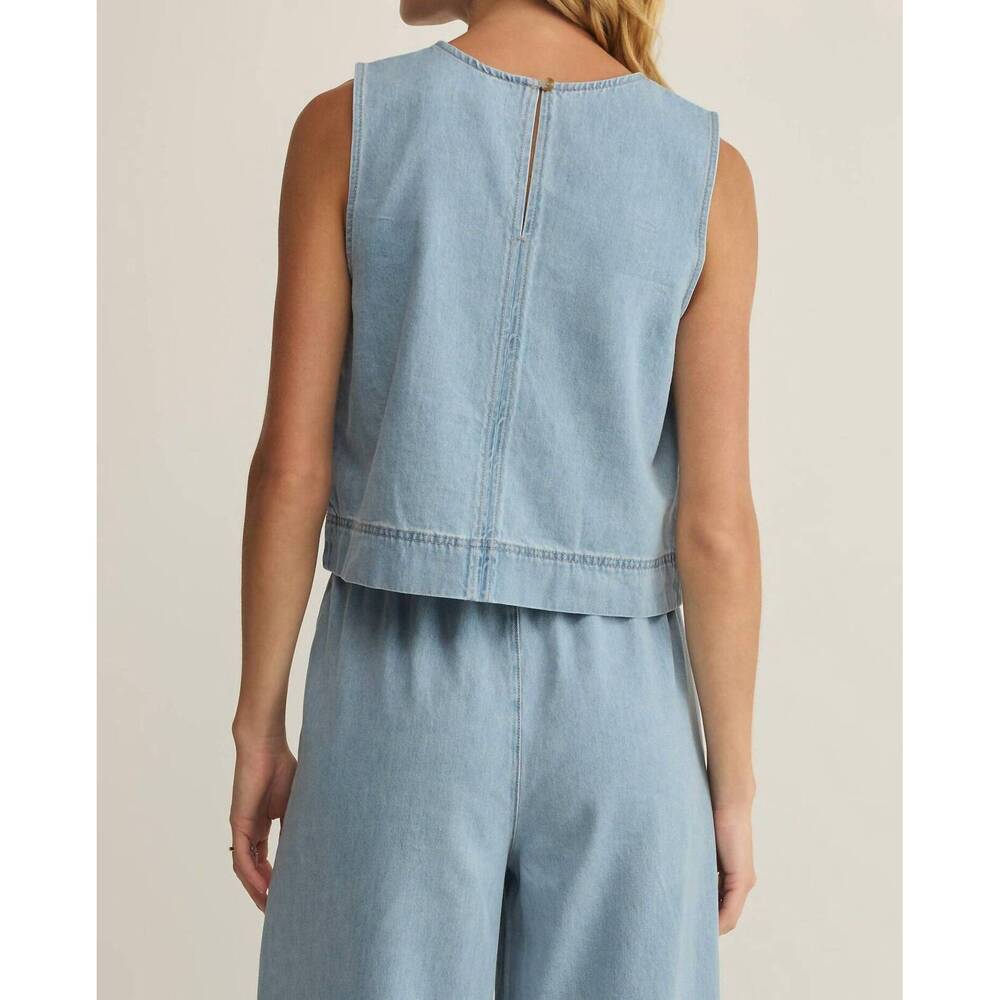 NEW Z SUPPLY sun seeker tank in light denim - Picture 4 of 4